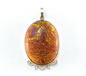 YellowPurple Marbled Calsilica Oval Stirling Silver Pendant